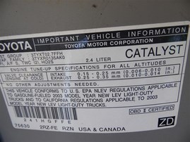 2003 Toyota Tacoma SR5 Silver Extended Cab 2.4L AT 2WD #Z24743